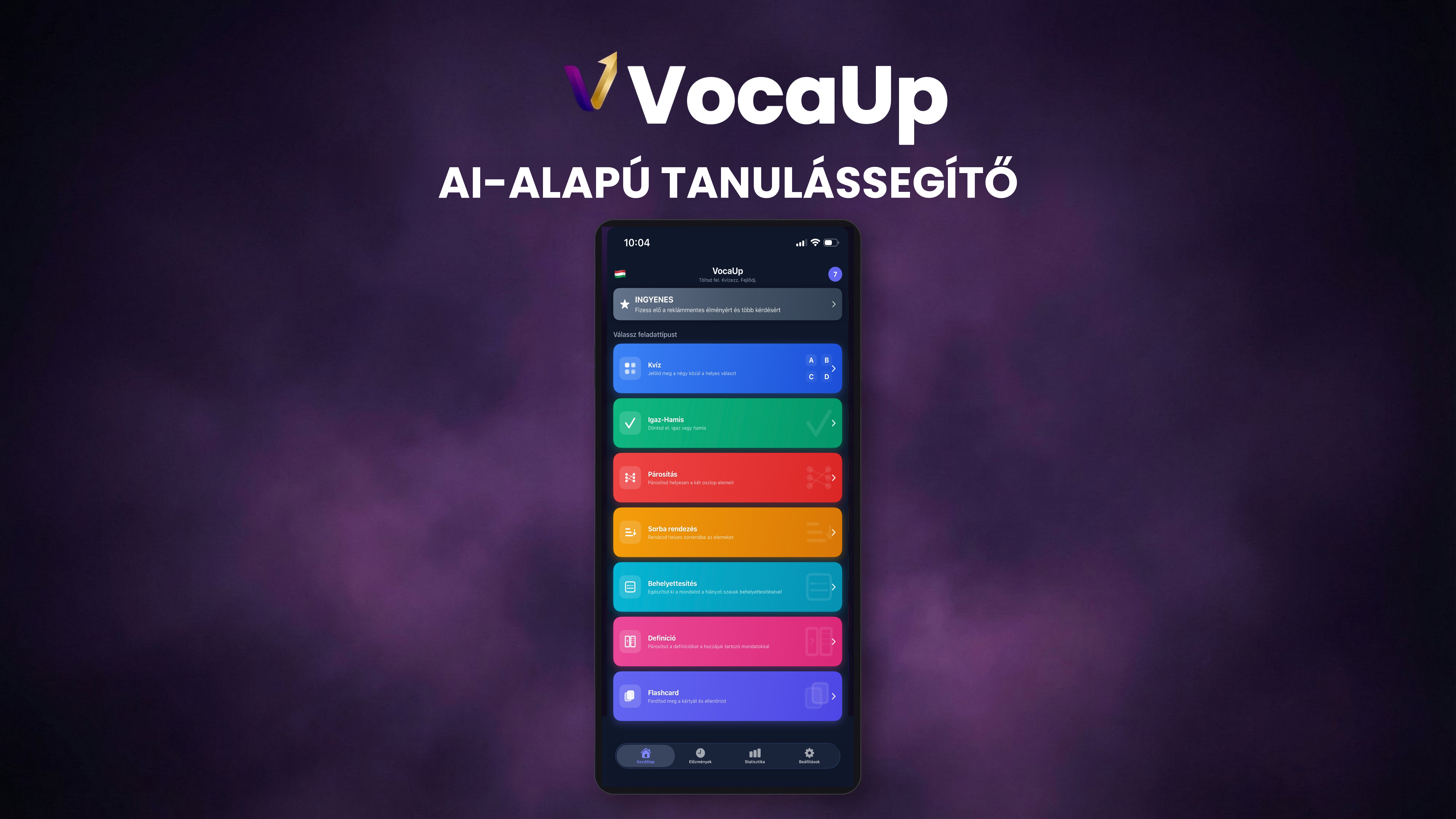 VocaUp – AI-alapú tanulássegítő
