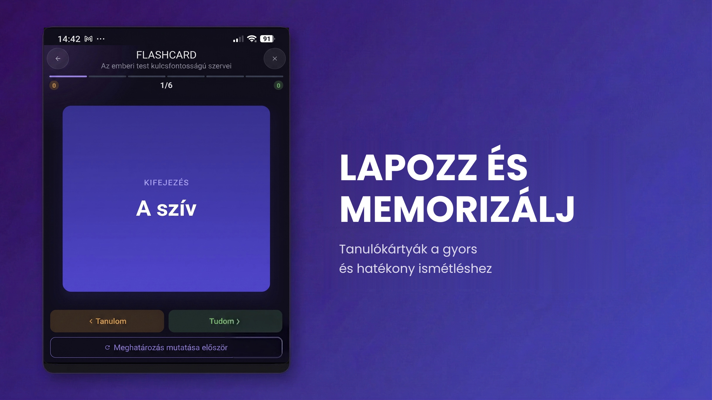 Lapozz és memorizálj – tanulókártyák